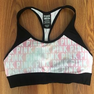 Pastel PINK sports bra.